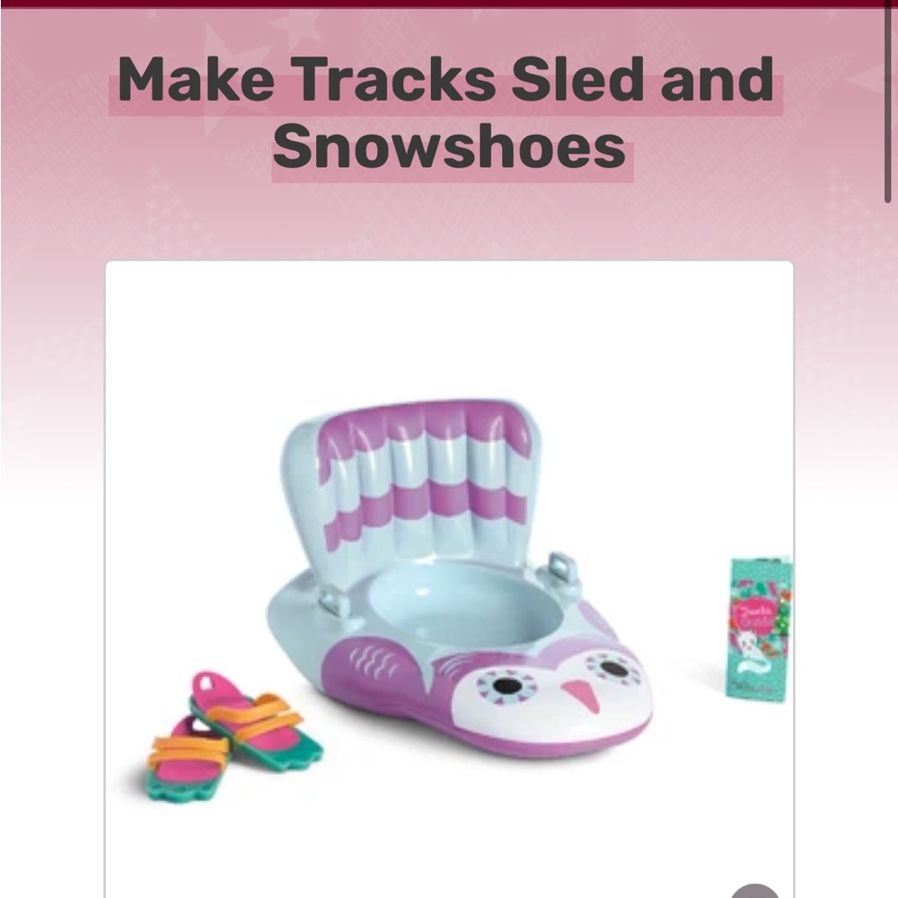 Wellie wisher tracks sled and snowshoes